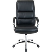 Interion® Modern Comfort Executive Chair - Leather - High Back - Black
