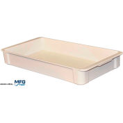 Molded Fiberglass Toteline Stacking Tote 808208 - 22-3/8"L x 12"W x 3-1/8"H, White