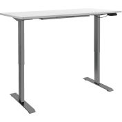 Interion® Electric Height Adjustable Standing Desk, 48"W x 30"D, White W/ Gray Base