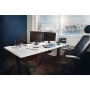 Interion® Electric Height Adjustable Standing Desk, 72"W x 24"D, White W/ Black Base
