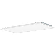 Global Industrial LED Panel Light, White Frame, 2'x4', 50W, 6250 Lumens, 4000K, 0-10V Dimming - Pkg Qty 2