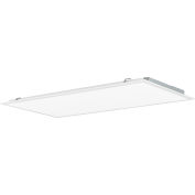Global Industrial LED Panel Light, White Frame, 2'x4', 50W, 6250 Lumens, 5000K, 0-10V Dimming - Pkg Qty 2