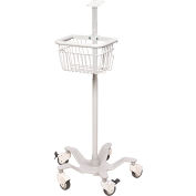 ADC® Mobile Stand with Basket For ADView® 2 Diagnostic Station, White
