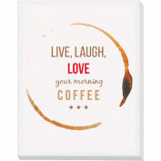 Advantus® Canvas Motivational Print, 28"W x 22"H Breakroom Coffee, Live Laugh Love