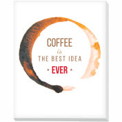 Advantus® Canvas Motivational Print, 28"W x 22"H Breakroom Coffee, Best Idea