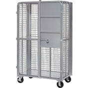 Global Industrial™ Fold-Up Security Truck, Gray, 27"W x 44-1/3"L x 76"H, 2000 Lb. Capacity