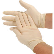 Safety Zone Industrial Grade Latex Gloves, Powder-Free, L, White, 100/Box, GRPR-LG-1-T