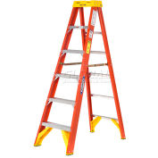 Werner 6' Fiberglass Step Ladder w/ Plastic Tool Tray 300 lb. Cap - 6206