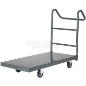 Global Industrial Steel Deck Truck 48x24 1000 Lb. Cap. 5" Polyurethane Casters - Ergo Handle