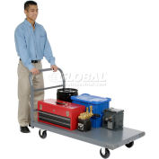 Global Industrial™ Steel Deck Platform Truck 36 x 24 1000 Lb. Capacity 5" Polyurethane Casters