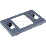 Global Industrial™ Steel Dolly with Open Deck & Rubber Wheels 1200 Lb. Capacity 36 x 24