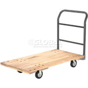 Global Industrial™ Hardwood Deck Platform Truck 60 x 30 1400 Lb. Capacity 5" Rubber Casters