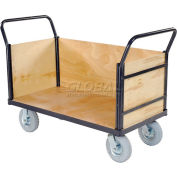 Global Industrial™ Euro Truck With 3 Wood Sides & Deck 60 x 30 1200 Lb. Capacity