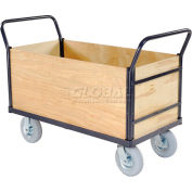 Global Industrial™ Euro Truck With 4 Wood Sides & Deck 60 x 30 1200 Lb. Capacity