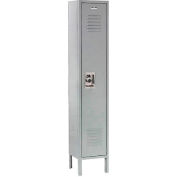 Global Industrial Infinity® Single Tier 1 Door Locker, 12"Wx12"Dx60"H, Gray, Unassembled