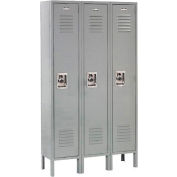 Infinity® Locker Single Tier 15x18x72 3 Door Assembled Gray