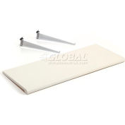 Global Industrial™ Slatwall Shelf 48 X 15 White Plastic With 3 Brackets - Pkg Qty 4
