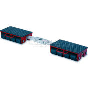 GKS Perfekt® F12 Machinery Roller Dolly Rigid Plates, Adjustable Width Connector Bar 26,400 Lb.