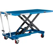 Wesco® Long Deck Mobile Scissor Lift 273230 with Oversized 80 x 30