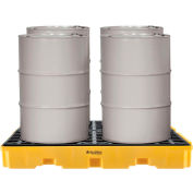 Global Industrial™ 4-Drum Spill Containment Modular Platform - 2 Piece - Assembled