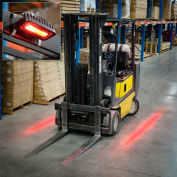 Global Industrial&#8482; LED Forklift &quot;Red Zone&quot; Side-Mount Pedestrian Safety Warning Light