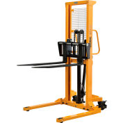 Global Industrial, Hand And Foot Pump Operated Lift Truck, 62" Lift, 2200 Lb. Capacity