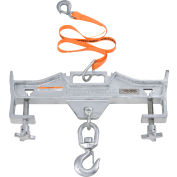 Global Industrial Swivel Hook Double Fork Forklift Hook Attachment, 4000 Lbs. Cap.