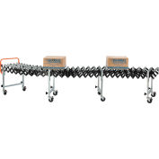 Global Industrial Portable Flexible & Expandable 3'3" - 12'10" Conveyor Steel Wheels - 18"W