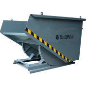 Global Industrial™ Medium Duty Self Dumping Forklift Hopper, 2 Cu. Yd., 4000 Lb. Cap., Gray