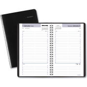 AT-A-GLANCE® Daily Appointment Book with15-Minute Appointments, 8.5 x 5.5, Black, 2022
