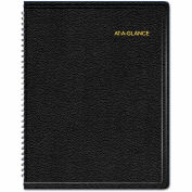 AT-A-GLANCE® Triple View Weekly/Monthly Appointment Book, 11 x 8.25, Black, 2022