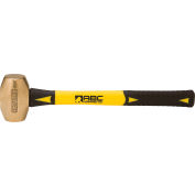 ABC Hammers ABC4BF 4 lb. Non-Sparking Brass Hammer, 14" Fiberglass Handle