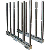 Abaco RSR10R, Rhino Slab Rack with Rubber Lined Poles, 118"L x 7"W x 50"H, 30,000 lbs Cap