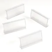 140 PCS Plastic Wire Shelf Label Holders 3.1"x1.6" With Hook