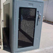 Bike Locker Option-Window In Locker Door 16" x 36", Perforated Steel Powder Coated