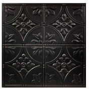 Genesis Designer Antique PVC Ceiling Tile 752-07, 2'L X 2'W, Satin Black - 12/Case