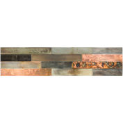 Aspect Peel & Stick 23.6" x 5.9" Aged Copper Distressed Metal Decorative Wall Panels - ADM-11