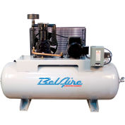 Belaire 338H, 5 HP, Two-Stage Compressor, 80 Gallon, Horizontal, 175 PSI, 18.5 CFM, 3-Phase 208-230V