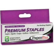 PaperPro® Standard Staples, 28 Sheet Capacity, 1/4" Leg Length, 210 Per Strip, 5000/Box