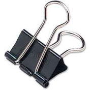 Acco® Binder Clips, Mini, 1/2" Width, 1/4" Capacity, Black/Silver, 12/Dozen
