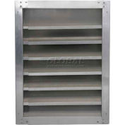 High Galvanized Fixed-Height Adjustable Width Louver 14" - GAFL 14-1218