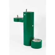 Murdock GRM45-PF Barrier Free Bi-Level Pedestal Mounted Outdoor Drinking Fountain W/ Pet Fountain
