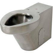 Acorn R2141-W-3 Siphon Jet Floor Mounted Toilet W/Back Spud, Stainless Steel Finish