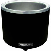 Adcraft W1200WR/B - Food Cooker/Warmer, Round, 7/11 Qt., 120V, Stainless Steel, Black