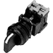 Advance Controls 104340, 22mm Non Metal, Non Lit, 3 Pos., Square Knob Type Selector Switch - Black