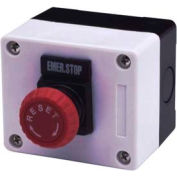 Advance Controls 104544, 1 Hole, Mushroom, E. Stop, 22mm Non Metallic Push Button Station, Momentary