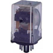 Advance Controls 105930, Relay, 97 Series, Heavy Duty, 3PDT, Octal, Push To Test And Light, 24 VDC