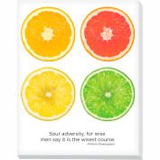 Advantus® Canvas Motivational Print, 28"W x 22"H Breakroom Fruit, Citrus