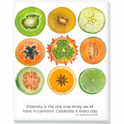 Advantus® Canvas Motivational Print, 28"W x 22"H Breakroom Fruit, Diversity