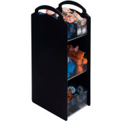 Vertiflex VFCT-18 - Compact Condiment Organizer, 3 Shelves, 6 Compartments, Black